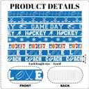 8 Pack Hockey Ribbons, 3/8" Wide Grosgrain Ribbon for Gift Wrapping, Game Day Party Decor, DIY Crafts, 3 Yards Each