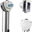 TOYO Chain Hoist 2200Lb,10ft Manual Chain Block Hoist 1ton Chain Fall 3M Come Along Hand Chain Hoist 2 Heavy Duty Hooks Industrial Grade Steel for Warehouse Automotive Construction Building