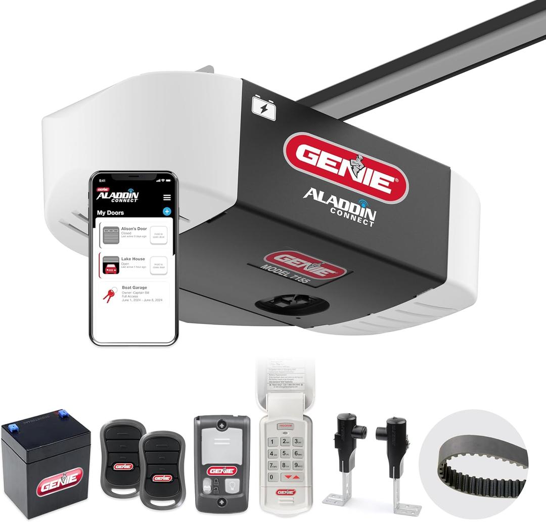 Genie StealthDrive 7155 Connect Smartphone-Controlled Belt Drive Garage Door Opener