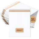 BOX USA Rigid Mailers 20" x 27" (50-Pack) - Cardboard Mailer Envelopes for Large Posters, Presentation Boards, Artwork - Stay Flat, One Size