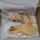 Susanny High Heels for Women Pointed Open Toe Strappy Chunky Block Heels Ankle Strap Stiletto Kitten Heeled Sandals Wedding Bridal Party Prom Sexy Dress Shoes, Size 8.5