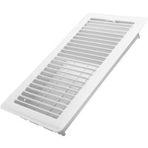 Howeall 6x12 Inch Floor Register - Heavy Duty Steel Walkable Floor Vents - Easy Adjust Air Supply Lever - Vent Covers for Home (White)