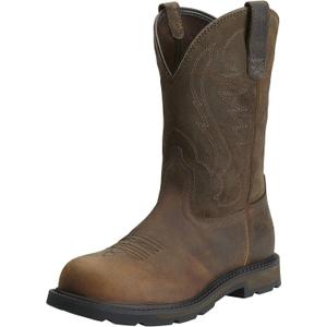 Ariat Men's Groundbreaker Steel Toe Work Boot (10 Wide, Brown)
