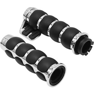 EATAKWARD 1 Inch Motorcycle Handlebar Grips 25MM Universal Non-Slip Handlebar Throttle Grips w or Throttle Assist Black Chrome Replacement for Harley Davidson Replacement for Suzuki Kawasaki, 2 Pcs