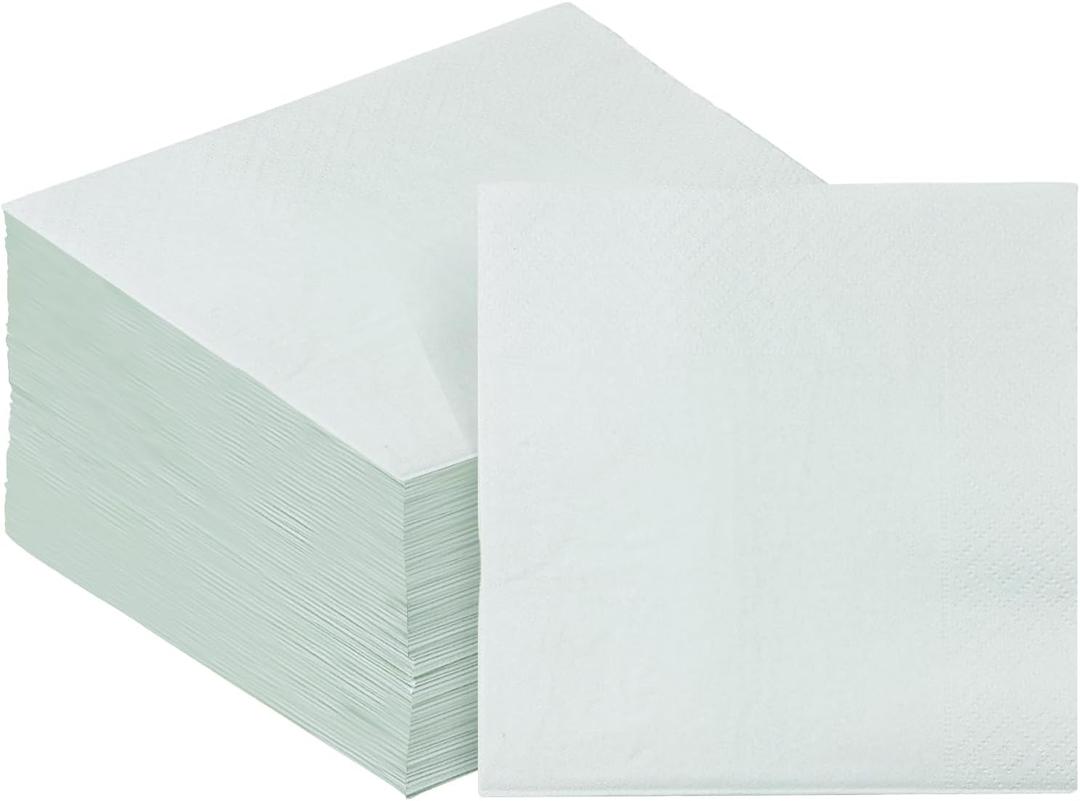 Sage Green Cocktail Napkins 5 * 5inch disposable Beverage Napkin paper for Cocktail, Wedding,  Birthday Party Dessert Wine Paper Napkins 120 Count