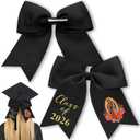 Graduation Bow Clip Class of 2026 Mexican Graduation Cap Decor Our Lady of Guadalupe Bow for Hair Graduate Gift