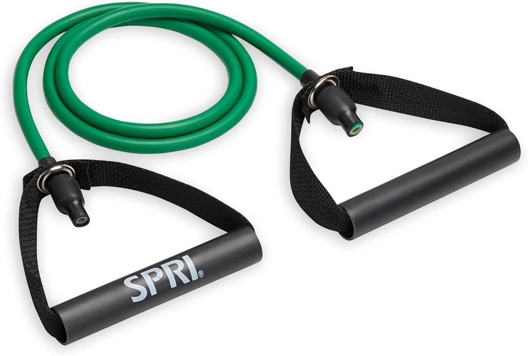 SPRI Xertube Resistance Bands with Handles  All Exercise Cords Sold Separately with Home Gym Workout Fitness Door Anchor Attachment Option (Light)