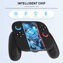 FUNDIARY Charging Grip, Ergomonic Comfort Grip for Nintendo Switch 2 Controllers, Portable Charger Dock with USB Type-C Cable and LED Light Indicators, High Speed Charge While Play