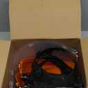 3 Pack Safety Face Mask Shield for Grinding Clear Full Face Impact Resistant Safety PET Full Impact Resistant Mask Shield for Work Construction Cutting (Clear PET,Orange)