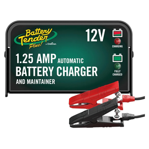 Battery Tender Plus 12V 1.25 AMP Car & Motorcycle Battery Charger and Maintainer, Float Charge for Automotive, and ATVs - Smarter Than a Trickle Charger