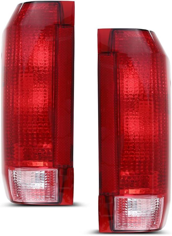 PIT66 Tail Lights Compatible With Ford F150 Bronco 1990-1996 /Fit F250 F350 1990-1997 Tail Lamp Rear Tail Lights Assembly Left Driver And Right Passenger Side Luz Trasera