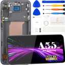 Incell Screen Replacement for Samsung Galaxy A55 5G SM-A556V SM-A556B LCD Display Screen SM-A556B/DS SM-A556E SM-A5560 Touch Screen Digitizer AssemblyRepair Kits (Black,No Fingerprint)