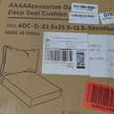 AAAAAcessories Outdoor Seat Cushions for Chairs, Fade-Resistant, Waterproof Patio Furniture Replacement Cushions, 23.5" x 25.5" x 5" + 23.5" x 13.5", Dark Gray