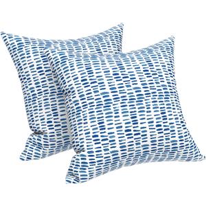 LVTXIII Outdoor Pillow Covers ONLY, Square Throw Pillow Covers, Modern Cushion Cases for Sofa Patio Couch Decoration 18 x 18 Inch, Pack of 2, Pebble Blue