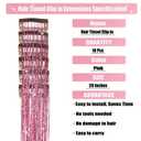 Hair Tinsel Clip in Pack of 18 Pcs 20 Inch Clip in Hair Tinsel Pink Glitter Tinsel Hair Extensions Fairy Hair Clips Party Dazzle Hair Accessories for Girls Kids Women (Pink-18 Pcs)