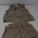 Blooming Jelly Womens Two Piece Sets Pleated Vacation Outfits Resort Wear Beach Linen Set Cruise Summer Matching Set 2025 (Small, Khaki)