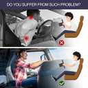 Truck Seat Cushions for Truck Drivers, Sciatica & Tailbone Pain Relief Truck Seat Cushion, Truck Driver Accessories (20.5'' x 16.2'' x 4.4'', Black&navy Blue)