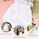 2 x BESPORTBLE Satin Bridal Wedding Money Bag,White Bridal Bridesmaid Wrought Decorative Clutch Bag Showers Pouch Bag for Wedding Party Favors