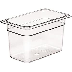 Cambro 46CW 3.9 qt Capacity, 10-7/16" Length x 6-3/8" Width x 6" Depth, Camwear Clear Polycarbonate Fourth Size Food Pan