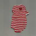 DENTRUN Hairless Cats Shirt Breathable Cat Daily Wear Clothes Stripe Vest Adorable Pajamas Jumpsuit Soft & Skin-Friendly (Large, Red/Long Sleeve)