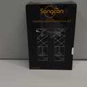 Electric Salt and Pepper Grinder Set, USB Rechargeable, Automatic Salt Pepper Mill Grinder with Dust Cover, One-Button Control, Adjustable Coarseness, Warm LED Light (2 Packs, Black&White)