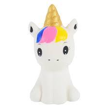 AILIMY 4 Pcs Squishies Slow Rising Kawaii Cute Colorful Galaxy Unicorn Donuts & Unicorn Horse Creamy Scent Jumbo Squishy Kids Toy Prime Animal Party Supply