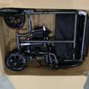 Drive Medical Lightweight Folding Transport Wheelchair - Reliable Mobility Support - Durable Steel Frame - Swing-Away Footrests - Compact Travel Design - Silver