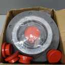 CheeMuii 343-4009 Trailer Hub Cap 4 PCS 3434009 Aluminum Hubcaps for Trailer Axle with Extra 4 PCS Rubber Plugs and Gaskets Replaces Stemco 343-4009