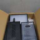 Shoe Storage, 12 Pack Shoe Organizer for Closet, Shoe Boxes Clear Plastic Stackable Shoe Containers with Lids for Size 10, Black (Large)