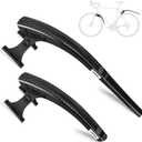 ENLEE 2pcs Bike Fender Set - Reflective Road/Gravel/Folding Bicycle Fender, Lightweight Waterproof Front and Rear Bike Mud Guard, Suitable for Bicycle Tire Width: 23-35mm(only fit disc Brake), Black