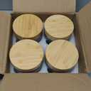 NETANY 4-pack 16oz Glass jars with Airtight Lids, Overnight Oats Containers with Bamboo Lids, Wide mouth Mason Salad jars, Glass Food Storage Containers for Snacks Yogurt Spice Sugar