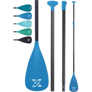 ZLX Paddle Board Paddle, 3 or 4 Piece Adjustable SUP Paddle, Detachable Floating Kayak Paddles, Lightweight Oar with Premium Durable Fiber Blade, for Paddleboard, Surfing, Water Sports Enjoyment