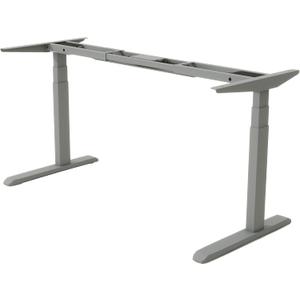 Fromann Electric Dual Motor 3 Tier Legs Standing Desk Frame Heavy Duty Sit Stand up Height Adjustable Desk Base for Home and Office (Grey)