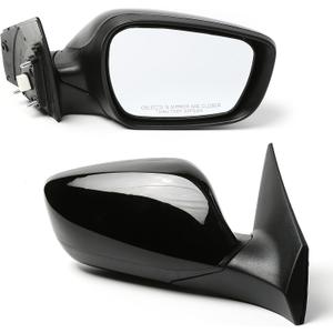 Passenger Side Mirror (Right/RH) Compatible with Hyundai Elantra 2014-2016, Power Adjust, Manual-Folding, 3-Pin Connector, Black Housing, Replaces 876203Y550, HY1321220