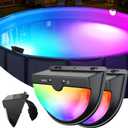 Solar Pool Lights, Solar Above Ground Pool Light, Frame Swimming Lights for Pools Accessories Waterproof, Color Changing Pool Lights-2PC, 2 Pack