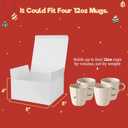 MESHA 8x8x4 Gift Box 50 Pack White Gift Boxes with Lids, DIY Bridesmaid Proposal Box, Recyclable,Foldable Box for Wedding, Birthday Party