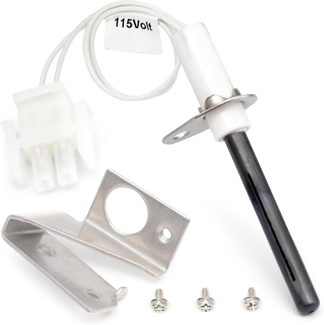 Upgraded 903110A 903110 Universal Furnace Hot Surface Ignitors With Plug, Round Silicon Nitride Hot Surface Igniters Kit Replacement for Nordyne Furnace Igniters 632504