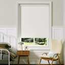 Cordless Roller Shades Blackout Blinds for Windows Room Darkening Rolled Up Shades with Spring System, UV Protection Window Shades Door Blinds for Home and Office (White, 33" W x 72" H)