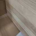 39.4'' Solid Wood Desk with 2 Drawers, Small Mid Century Modern Home Writing Office Wooden Desk , Vintage Computer Table with Storage for Living Room, Bedroom, Fluted Design (Natural, 39.4 Inch)