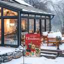 Merry Christmas Dogs Garden Flag 12x18 Inch Double Sided Welcome Xmas Winter Seasonal Small Burlap Garden Flags for Porch, Patio, Lawn, Farmhouse, Holiday Decoration