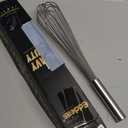 17in Large Whisk, Heavy Duty whisk, Stainless Steel whisk Suitable for Mixing Thick batter, Dry Ingredients and Seasonings. Accessories for professional commercial kitchens. (Silver 1Pcs)