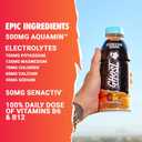 GHOST Hydration Drink, Strawbango - RTD Sports Drink with Electrolytes, Natural Vitamins & Minerals - All Day Lifestyle Hydration Beverage - Zero Caffeine & Zero Sugars - 16.9 Fl Oz, 12 Pack (EXP 08/31/26)