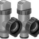 Plunger Valve Compatible with Intex Pool Parts and Accessories, On/Off Plunger Valve Replacement for Above Ground Swimming Pool and Pool Filter Pump (2 Pack)