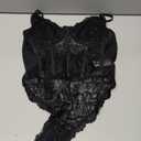 Black Lace Bodysuit Women Sexy Floral Lace Sheer Mesh Corset Tops Date Night Club Going Out Rave Outfit with Straps, Size L