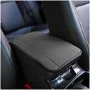 8sanlione Car Armrest Storage Box Mat, Fiber Leather Car Center Console Cover, Car Armrest Seat Box Cover Accessories Interior Protection for Most Vehicle, SUV, Truck, Car (Gray)