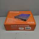 2025 Upgraded 10" 1200W Slim Under Seat Powered Car Subwoofer, Car/Truck Sub Built in Amplifier for Outstanding Heat Dissipation, Powerful bass and Blue LED (Blue Light)