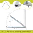JJN 58" Solar Panel Mount, 0 to 90 Adjustable Solar Panel Mounting Brackets, Aluminum Stand Supports Single Panel from 100W to 400W with Foldable Tilt Legs for Flat roof, Ground,RV Boat