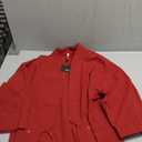 Seidarise Men's Kimono Traditional Japanese Clothing Male Cardigan Noragi Jacket Yukata Coat Haori (Medium, Red)