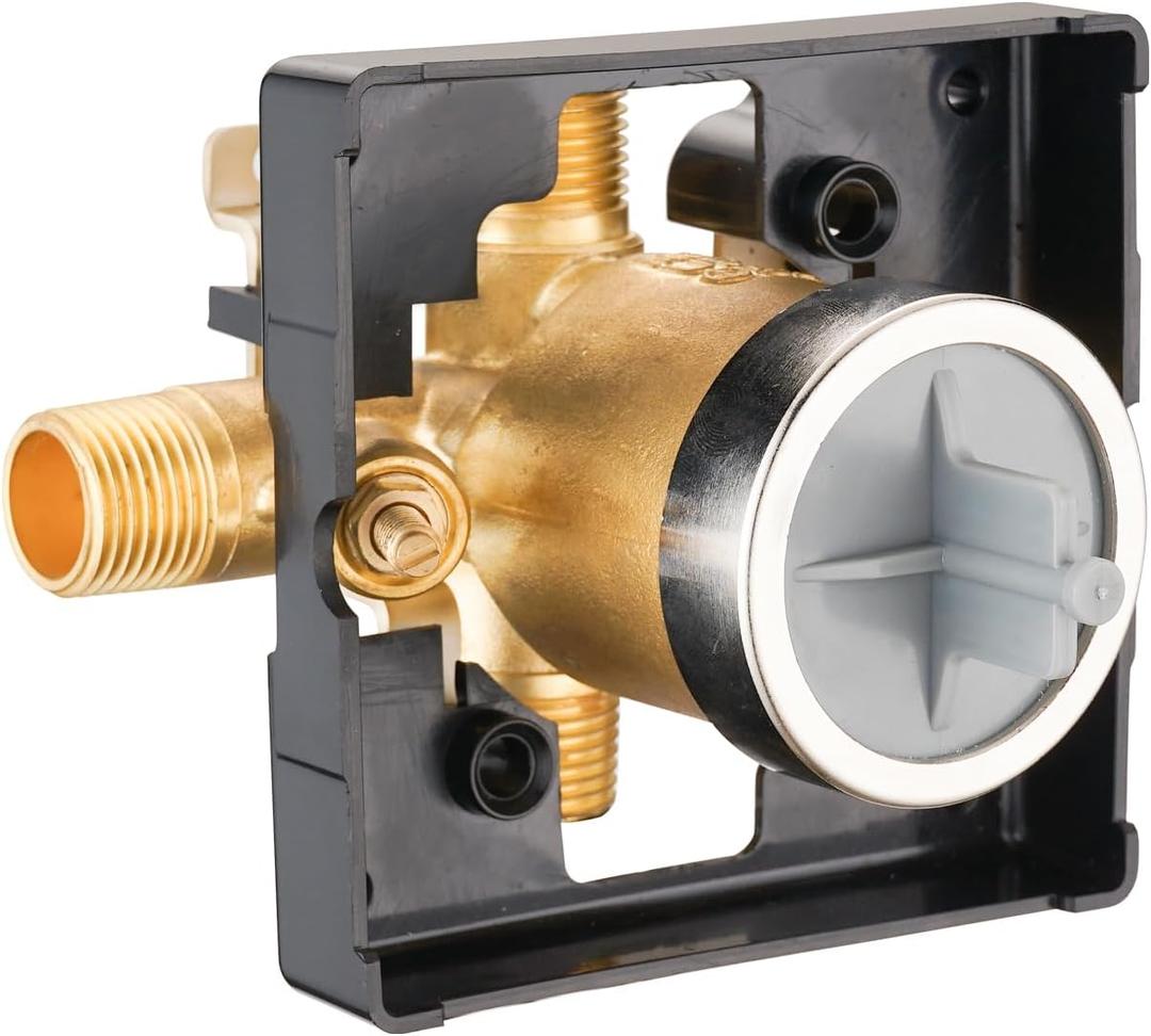 Rough in Valve Body for Shower& Tub Faucet Trim Kits, Compatible with Delta Model: R10000-UNBXHF, Fit 1/2" Copper, 1/2" IPS, PEX or CPVC Adapter