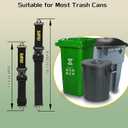 Bear Proof Trash Can Locks,Universal Animal-Proof Garbage Can Lid Straps Against Raccoons and Wildlife,Adjustable Heavy Duty Security Strap for 28-96 Gallon Outdoor Bins (2 PCS)